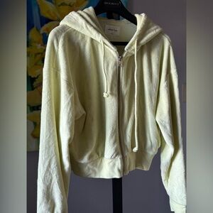 Wilfred free Aritzia aura hoodie.  S chamomile yellow